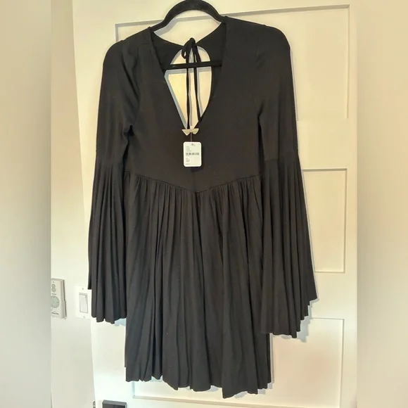 Free people, black vintage baby doll dress NWT - Picture 1 of 4